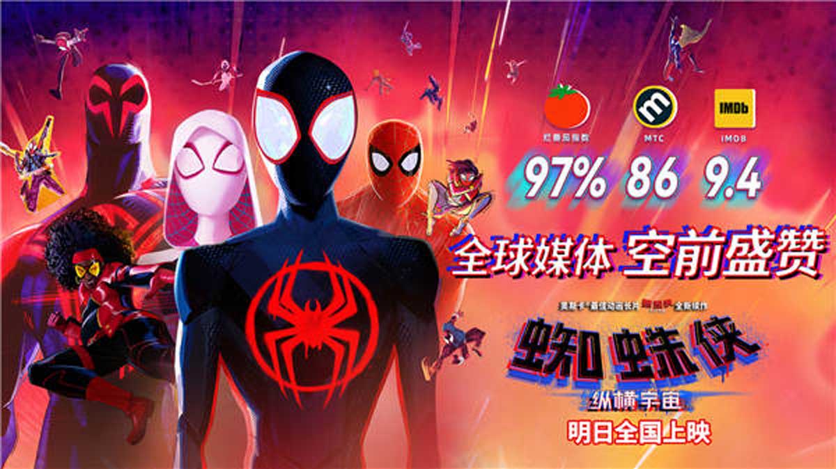《蜘蛛侠：纵横宇宙》超前观影口碑获盛